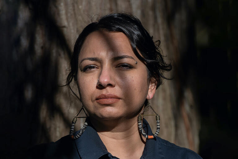 A portrait of Asma Kazmi