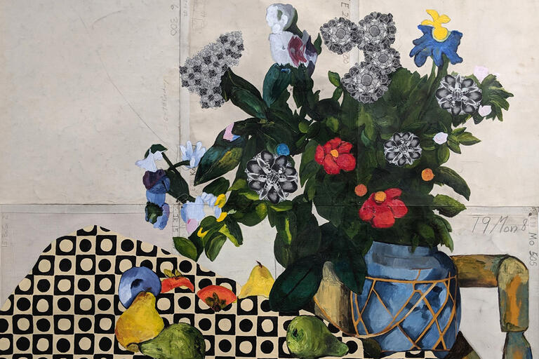 A floral painting by Katherine Sherwood