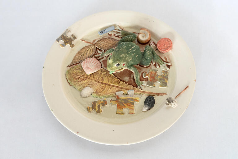 "Low Tide Frog with Puzzle Plate" by Richard Shaw, 2018
