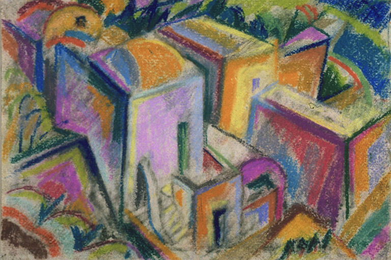 A pastel drawing of "Capri" by Worth Ryder, 1926